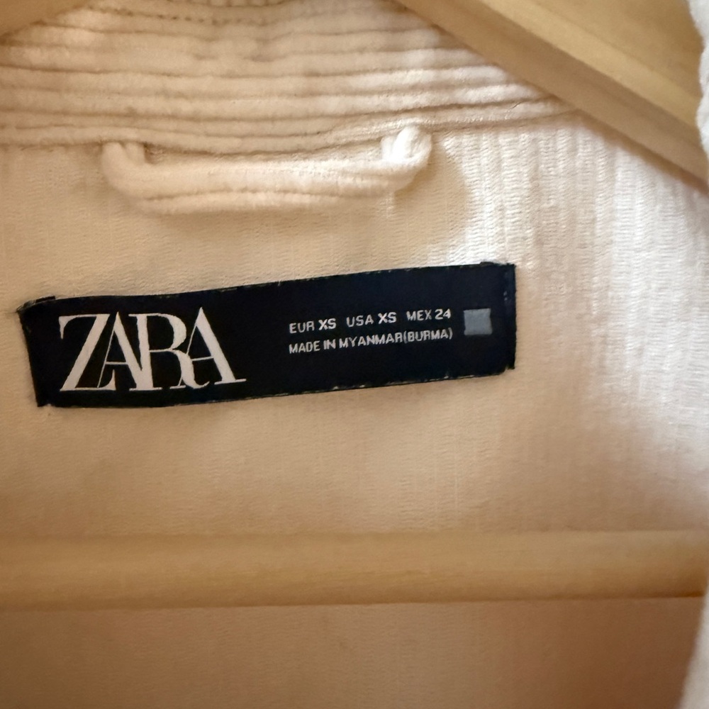 Zara Cream Lightweight Shirt Jacket - Picture 3 of 4